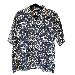 Markis Honolulu Hawaii Floral Print Button Up Hawaiian Shirt Mens Sz XL Pocket